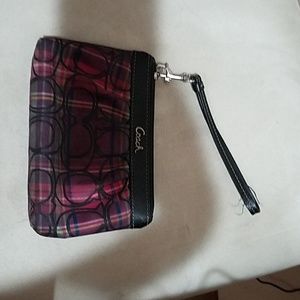 Pink Coach wristlet